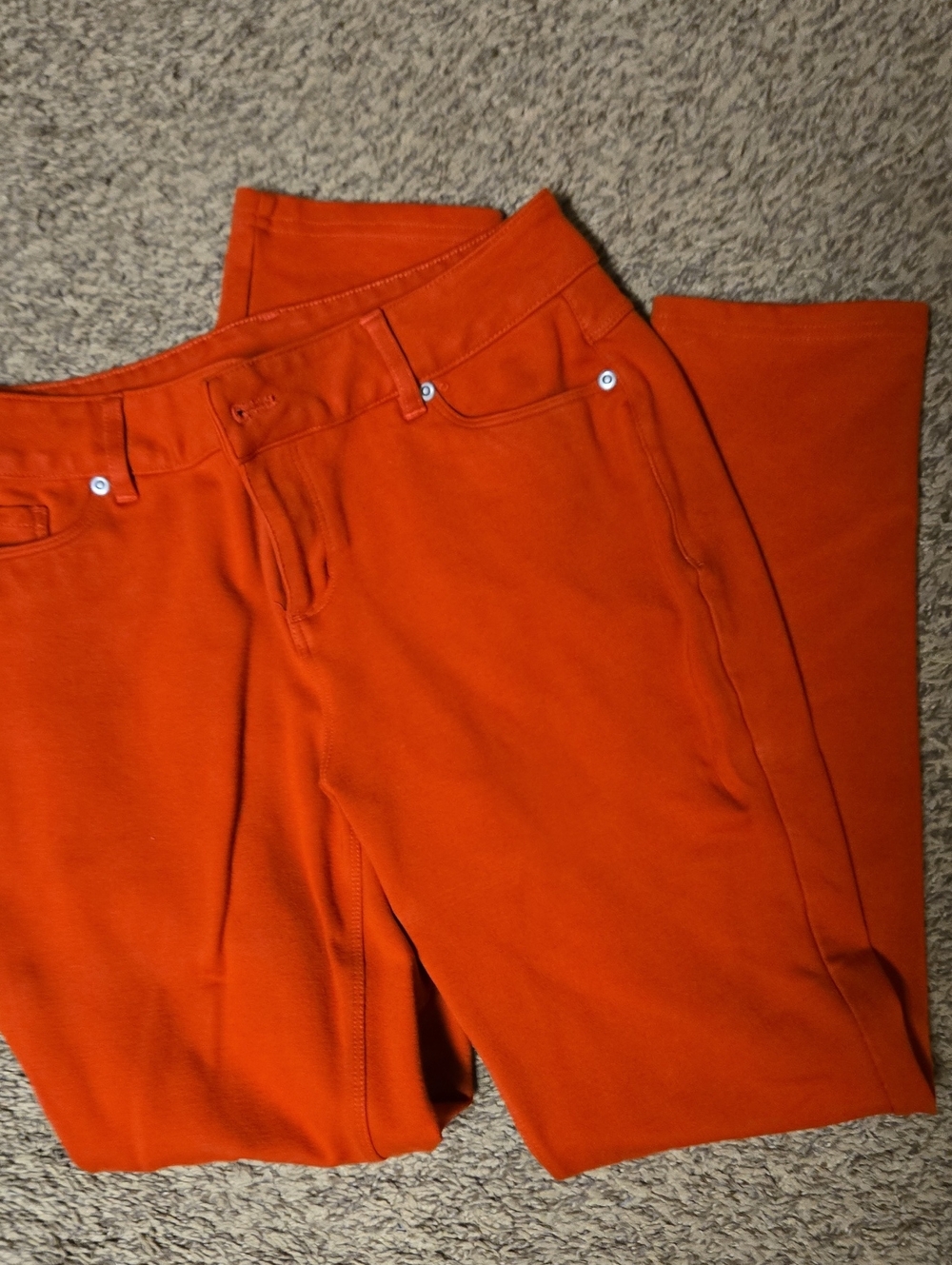 Cato Straight-Leg Pants in Bright Orange